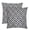 Black and H.White, variant on PurpleEssences Pack of 2 Decorative Throw Pillowcase Zig-Zag Cushion Case for Sofa Car Bedroom - 18x18 Inch - Ash Gray and White