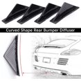 thumbnail image 3 of 4 Piezas Alerón de Parachoques Trasero de Coche Universal Fibra de Carbono Difusor de Labios de Parachoques Trasero Automático Alerón de Tiburón Trasero Accesorios Divisor de Forma Arqueada, 3 of 5