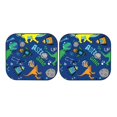 thumbnail image 3 of Uemuo Dinosaur In Space Printed 2 PCS Car Windshield Sun Shade, Auto Sun Heat and UV Rays Blocker, Foldable Automotive Front Window Sunshade Protector, 3 of 7