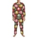 thumbnail image 3 of Balery Cute Elephants Pijama para Hombre de Dos Piezas con Manga Larga, Conjunto de Dormir y Descanso Suave con Bolsillos-Large, 3 of 7