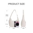 thumbnail image 2 of Gustave Puffer Crescent Shoulder Bag for Women Quilted Top Handle Handbag Purse Small Underarm Tote Bag with Adjustable Strap, White, 2 of 8