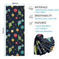 thumbnail image 2 of Blue Cartoon Dinosaurs Planets Pattern Hot Yoga Mat Towel Non Slip for Hot Yoga - Quick-Drying Yoga Mat Cover with 4 Corner Pockets with Travel Bag - Hot Yoga Towel Non Slip 74"x26", 2 of 6