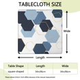 thumbnail image 2 of Blue Gold Hexagon Marble Square Fitted Tablecloth with Elastic Edge,Square Table Cover,Washable Elastic Table Cover for Home Kitchen Party Decor 34"x34", 2 of 6