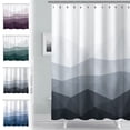 thumbnail image 1 of Waterproof Polyester Shower Curtain with Gradient Print - 70x70 Inch Bathroom Curtain with Rust-Proof Grommets for Bath and Shower, 1 of 6