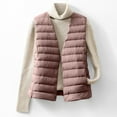 thumbnail image 2 of Hueook Long Vest for Women Fashion Women Winter Warm Wadded Style Down Coat Tank Siolid Tops Jacket Rose Gold L, 2 of 7