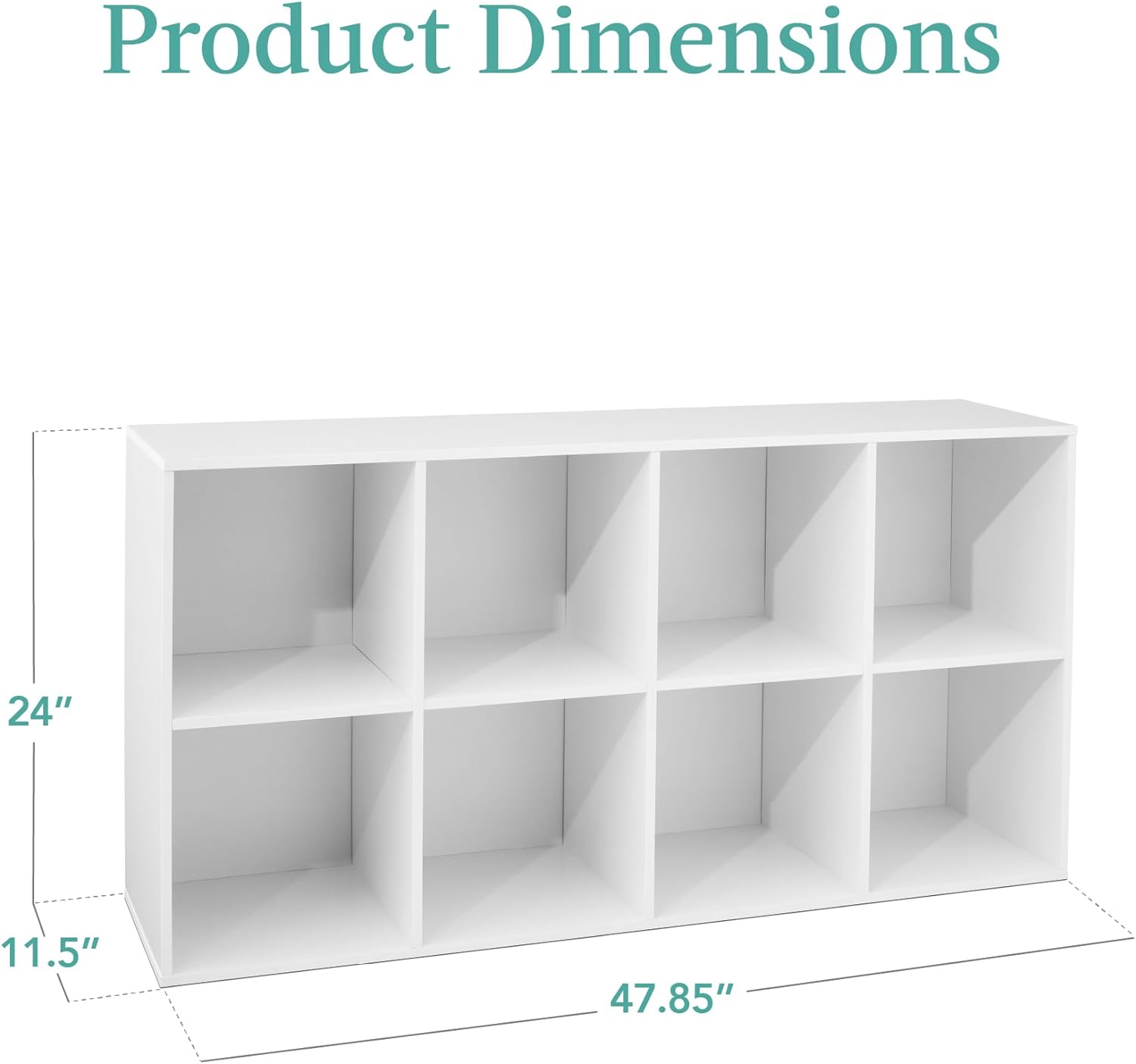 8-Cube Storage Organizer with 11in Shelf Openings, Bookcase, Display ...