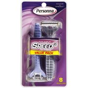 American Safety Razor Personna Speed 3 3 Blade Razor, 8 Ea