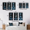 thumbnail image 4 of Designart "Blue Yogini Meditation Embodying Spiritual Grace II" Yoga Wall Art Set Of 3 - Traditional Blue Gallery Wall Set For Home Decor, 4 of 6