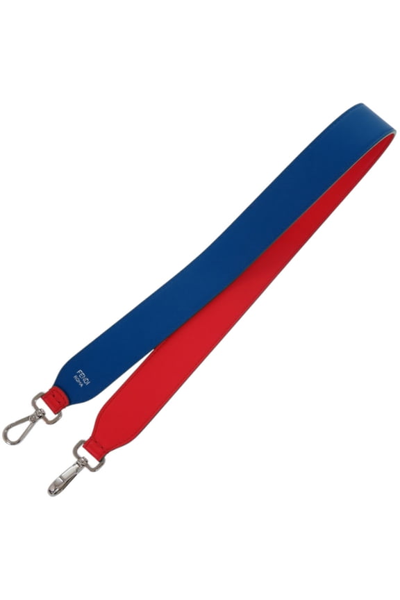Pre-Owned Fendi Leather Red and Blue Two-Tone Shoulder Strap 0540 FENDI (Good)
