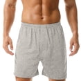 thumbnail image 3 of Blekii Men's Lounge Shorts, Cotton Sleep Shorts with Elastic Waist, Solid Color Boxer Style Pajama Bottoms, Loose Fit Comfort for Home, Breathable Sleepwear Or Underwear, Perfect, 3 of 9