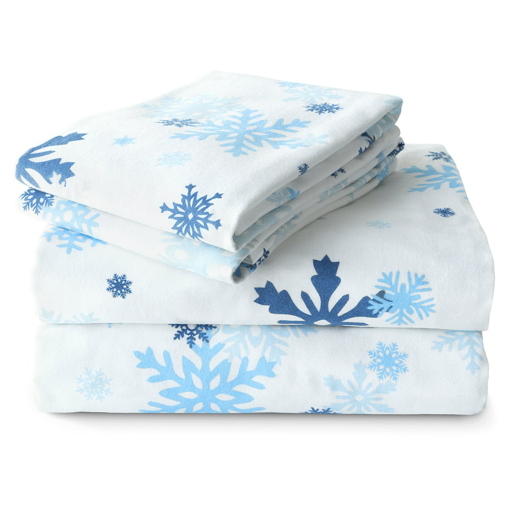 JumpOff-Jo---Snowflake-Queen-Flannel-Sheet-Set---Walmart-...