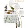 thumbnail image 2 of Eucalyptus Table Cloth, Sage Green Brown Leaf Boho Minimalist White Waterproof Tablecloth for Rectangle Tables, Reusable Washable Fabric Table Cover for Restaurant Kitchen Dining Tables 60"x120", 2 of 6