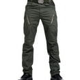 thumbnail image 4 of Jacenvly Cargo Pants for Men Long Cargo Pants Mid Waisted Pocket Plain Mens Pants Pants Multiple Cargo Trousers Work Wear Cargo Pocket, 4 of 7