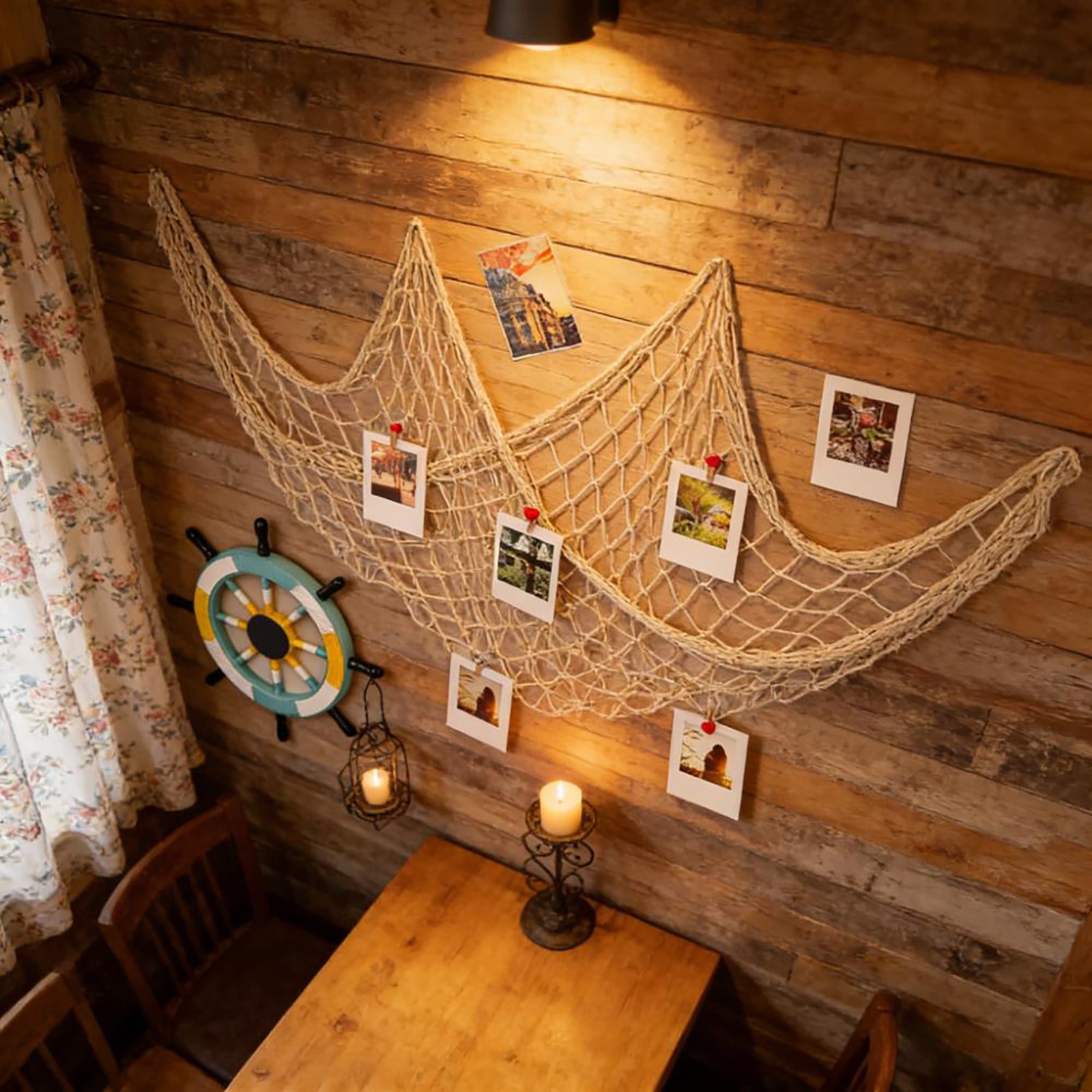 decorating with fish net on a narrow wall 2 Pack Decorations, 80x40 Inch Aqua Fishing Net Decor for Party Boao 28 Pcs Fishnet Decorative