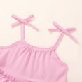 thumbnail image 5 of Tiny Cutey Toddler Girls Outfits Baby Summer Sleeveless Sling Top Shorts Clothes Set for 18-24 Months, 5 of 8