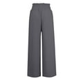 thumbnail image 4 of yunLCZ Pants for Women High Waisted Linen Pants Women Summer Wide Leg Pants Drawstring Elastic Waist Pants High Waisted Pants Casual Beach Trousers, 4 of 4