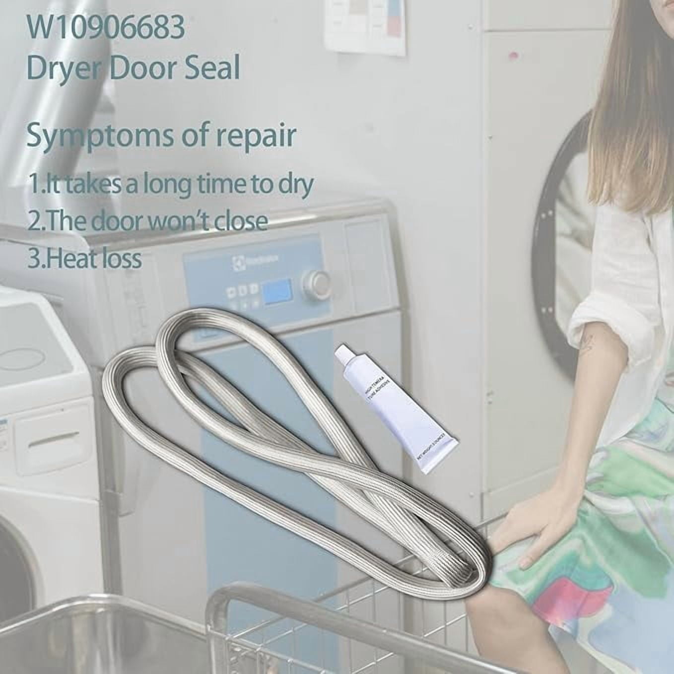 Upgraded W10906683 Dryer Door Seal Part Compatible with Some Maytag Crosley Whirlpool and Kenmore Dryer Door Seal