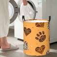 thumbnail image 5 of ZICANCN Laundry Basket Organizer, Leopard Print Heart Dog Paw Collapsible Hamper for Bathroom Bedroom Laundry Room, Small Size, 5 of 7