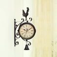 thumbnail image 4 of jifeng Horloge Murale Double Face pour Porche Décoration Extérieure Deux Cadrans Chiffres Romains Ronds, 4 of 8