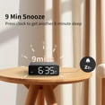thumbnail image 6 of VOCOO Alarm Clock Wireless Charging, Clear LED Metal Wireless Charger Clock for Bedside Bedroom Office Compatible with All Qi-Certified iPhone, Android - Black, 6 of 8