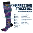 thumbnail image 2 of FORMRS Womens Knee High Socks Casual Long Thick Travel Daily Wear, 1 Pair, Purple Waves Pattern, 2 of 6