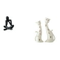 thumbnail image 1 of Escultura abstracta de pensador, figura de escritorio, estatua de gato, esculturas de pareja de gatos, adorno pulido hecho de cerámica, adecuado para, 1 of 8