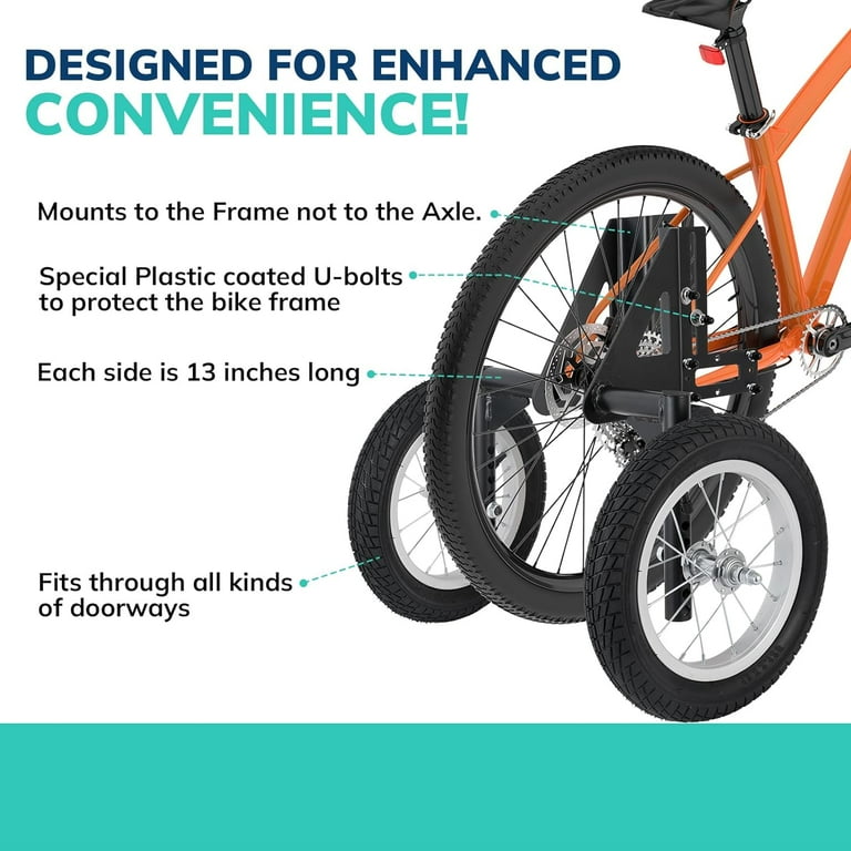 Aluminum Alloy Adjustable Adult Bicycle Bike Stabilizers Training Wheels Fits 24 to 29 blue 2 24 29 Walmart