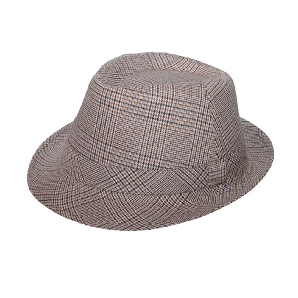 MEN'S PLAID FEDORA HAT Beige , Large Walmart Canada