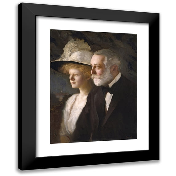 Edmund Charles Tarbell 19x24 Black Modern Framed Museum Art Print Titled - Henry Clay and Helen Frick