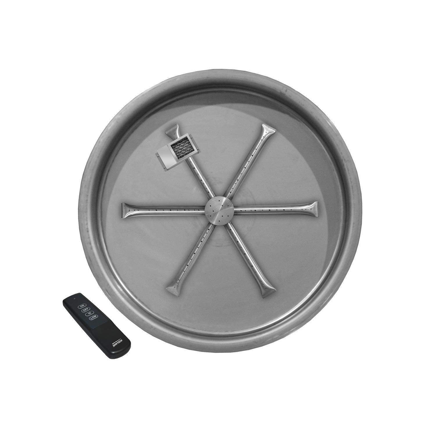 Firegear Fpb 33rbstfs N Ul Listed Electronic Ignition Gas Fire Pit Burner Kit Round Bowl Pan Natural Gas 33 Inch Walmart Com Walmart Com