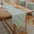 thumbnail image 2 of Stripe Tassels Table Runners, Dinner Table Centerpiece for Bohemian Wedding Bridal Shower Rustic Farmhouse Home Decor, 2 of 4