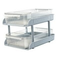thumbnail image 4 of Organizador de escritorio con 2 pequeñas cajas de almacenamiento y doble asa. Gris, 4 of 9