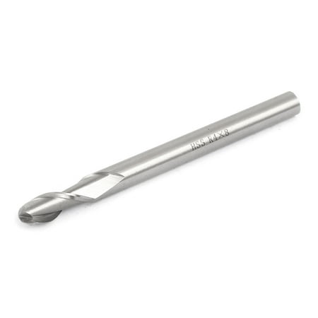 

R4 Cutting Radius HSS Straight Shank 2 Flute Ball Nose End Mill 95mm Long