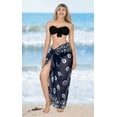 thumbnail image 2 of HAPPY BAY Women's Bikini Wraps Beach Wrap Coverup Sarong Skirt Bathing suit Swimsuit Swimwear Cover Up for Women One Size Circle, Blue, 2 of 5