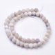 thumbnail image 2 of 1Strand Natural White Agate Bead Strands Frosted Round 8~8.5mm Hole: 1mm about 46pcs/strand 14.9 inch(38cm), 2 of 3