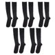 thumbnail image 2 of pares de calcetines de compresión para mujer, negros, antideslizantes, por encima de la rodilla, calcetines largos de tubo para deporte, 2 of 15