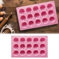 thumbnail image 4 of Rose Silicone Fondant Molds 15 Cavity Flower Cake Resin Mold Candy Chocolate Ice Cube Fondant Molds Kitchen Baking Tools for Sugarcraft Cake Decorating, 11.49*6.69*0.7Inch (1Pcs, Pink), 4 of 7