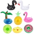 thumbnail image 1 of 8 Pack Inflatable Drink Holder Unicorn Float,Fruit Flamingo Swan Plam Duck Inflatable Pool Cup Holders Coasters for Pool Party Water Fun, Mixed Batch, 1 of 7