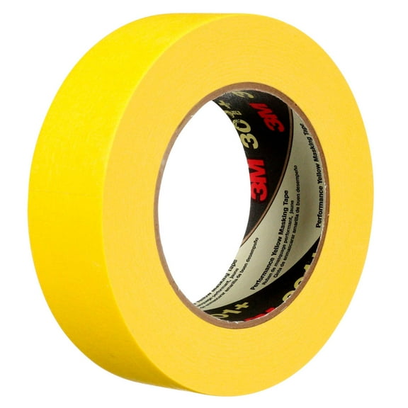 3M 301 Performance Yellow Masking Tape, 1.5 Inches x 60 Yards