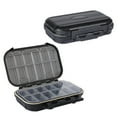 thumbnail image 1 of Goture Small Tackle Box,Waterproof Fishing Lure Boxes, 2 sided adjustable Small Plastic Case Small Box Storage Containers Black SMALL 6.69'' X 4.33'' X 1.81'', 1 of 7