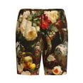 thumbnail image 3 of Picia Elegant Still Life Roses Pajama Shorts for Men, Men's Pajama Bottoms, Sleepwear,Short Pajama Pants-Medium, 3 of 9