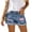 Blue, variant on CIENVNSTG Womens 4Th Of July Summer Casual Patriotic Denim Shorts Star Flag Patchwork Ripped Distressed Cuffed Raw Hem Jean Shorts with Pockets for Daily Outdoor Wear Blue M