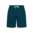 thumbnail image 4 of YTCAMLO Cotton Sweat Shorts Men Summer Casual Elastic Waisted Sleep Shorts with Drawstring Comfy Workout Short Breathable Loungewear, Navy S, 4 of 5