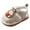 Beige, variant on Linfrsh Baby Sandal Toddler Girls PU Leather Soft Sole Open Toe Summer Sandals Kids Flower Princess Flat Shoes(Beige,6-9 Months)