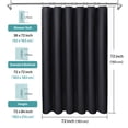 thumbnail image 7 of Cocosity Waffle Textured Polyester Fabric Heavy Duty Shower Curtains & Liners & Hooks - Black 72"x72", 7 of 7