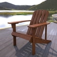 thumbnail image 2 of Westport Outdoor Patio Traditional Acacia Wood Adirondack Chair, Dark Brown, 2 of 9