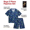 thumbnail image 2 of Quad Seven Boys Pajama Set Breathable Button Down Sleep Shirt and Pajama Shorts Sleepwear Set 2 Piece, 2 of 7