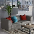 thumbnail image 5 of Loveseat and Sofa Set, Faux Vegan Leather, Grey Gray, Modern Contemporary Urban Design, Living Lounge Room Hotel Lobby Hospitality, 5 of 10