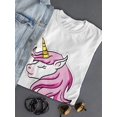 thumbnail image 3 of Cute Magical Unicorn Design Shaped T-Shirt Women -Image by Shutterstock, Female x-Large, 3 of 4