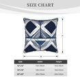 thumbnail image 2 of Velvet Rimmed Pillowcase Is Not Easy To Open Line Deformation Invisible Zipper Opening And Closing Only Pillowcase Does Not Contain Pillow Core Navy Geometric Patterns_1 16"X16", 2 of 8